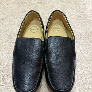 1901 Men's Black Pebbled Loafers